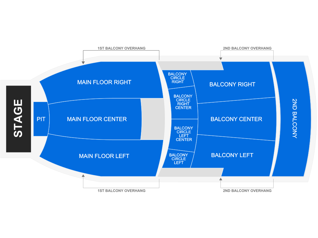 Venue seating chart for OMD for reference only