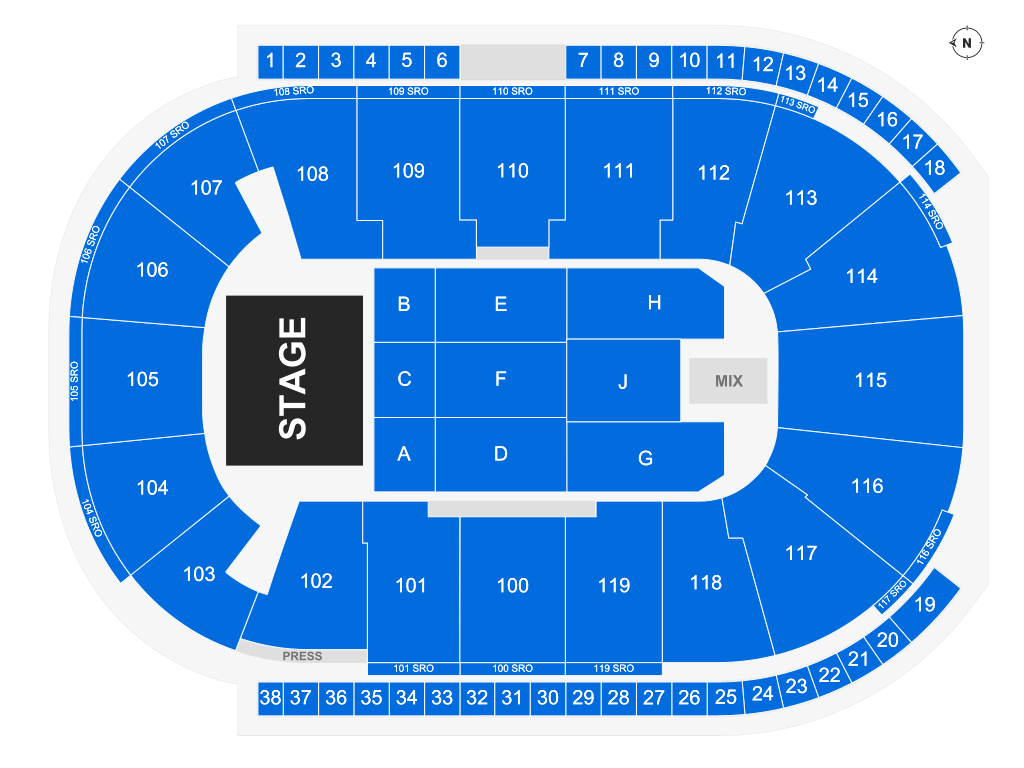 Venue seating chart for Alejandro Fernández for reference only