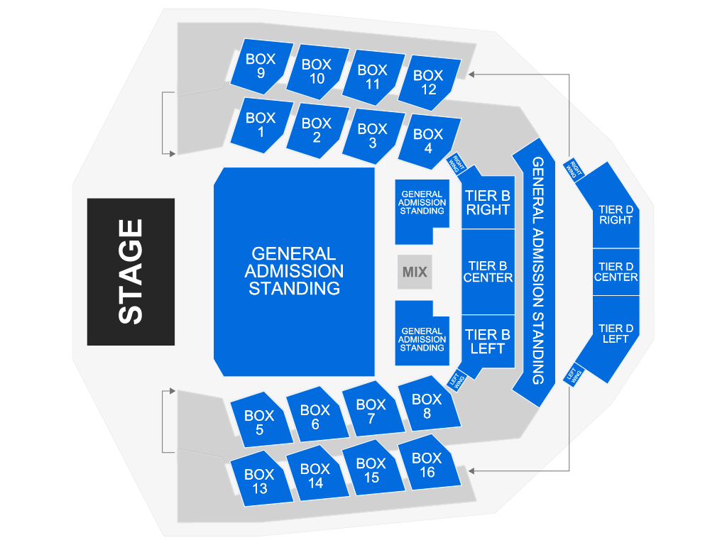 Venue seating chart for Teddy Swims for reference only